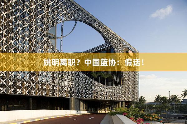 姚明离职？中国篮协：假话！