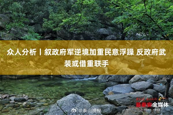 众人分析丨叙政府军逆境加重民意浮躁 反政府武装或借重联手